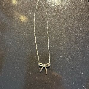 Tiffany & Co. 925 Sterling Silver Bow Necklace